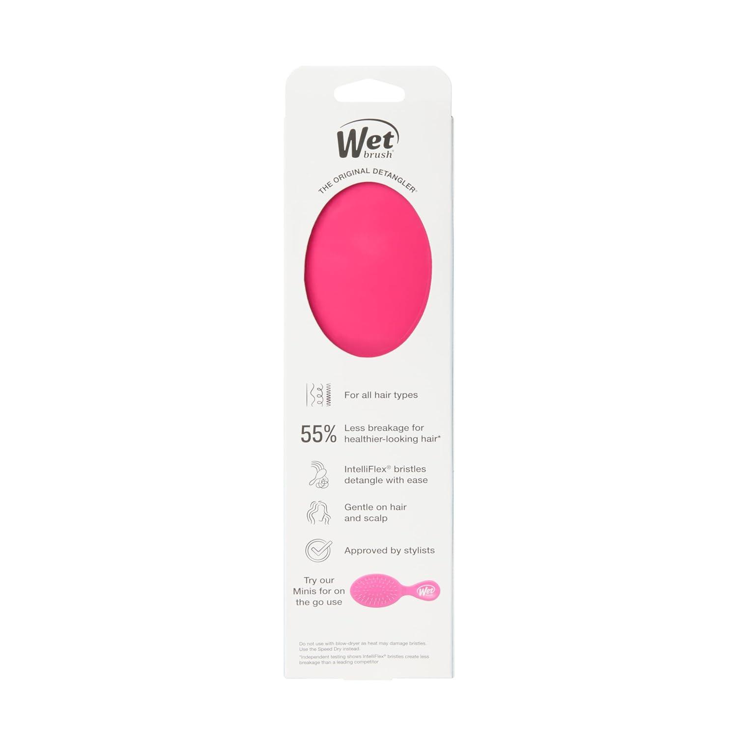 imageWet Brush Detangling Brush Original Detangler Brush Sky  Wet ampamp Dry TangleFree Hair Brush for Women ampamp Men  No Tangle Soft ampamp Flexible Bristles for Straight Curly ampamp Thick HairPink