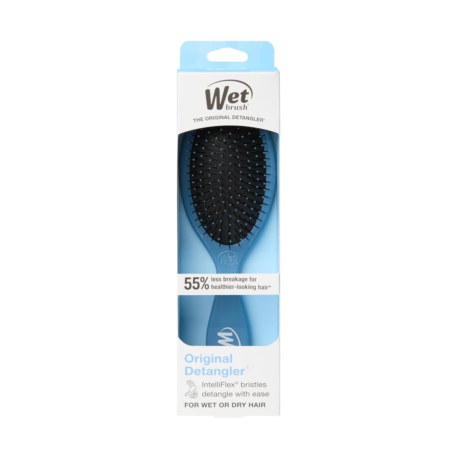imageWet Brush Detangling Brush Original Detangler Brush Sky  Wet ampamp Dry TangleFree Hair Brush for Women ampamp Men  No Tangle Soft ampamp Flexible Bristles for Straight Curly ampamp Thick HairElemental Blue