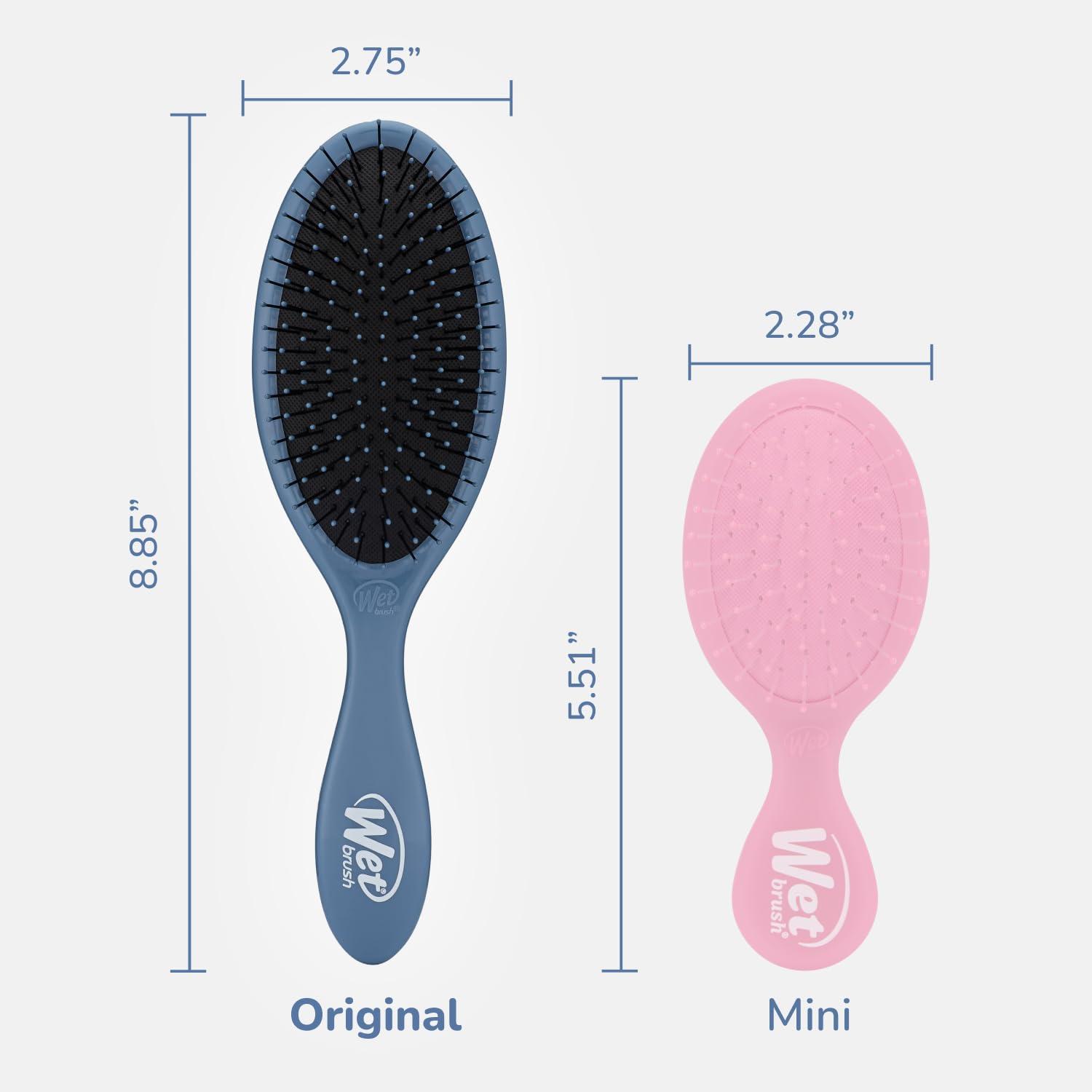 imageWet Brush Detangling Brush Original Detangler Brush Sky  Wet ampamp Dry TangleFree Hair Brush for Women ampamp Men  No Tangle Soft ampamp Flexible Bristles for Straight Curly ampamp Thick HairElemental Blue