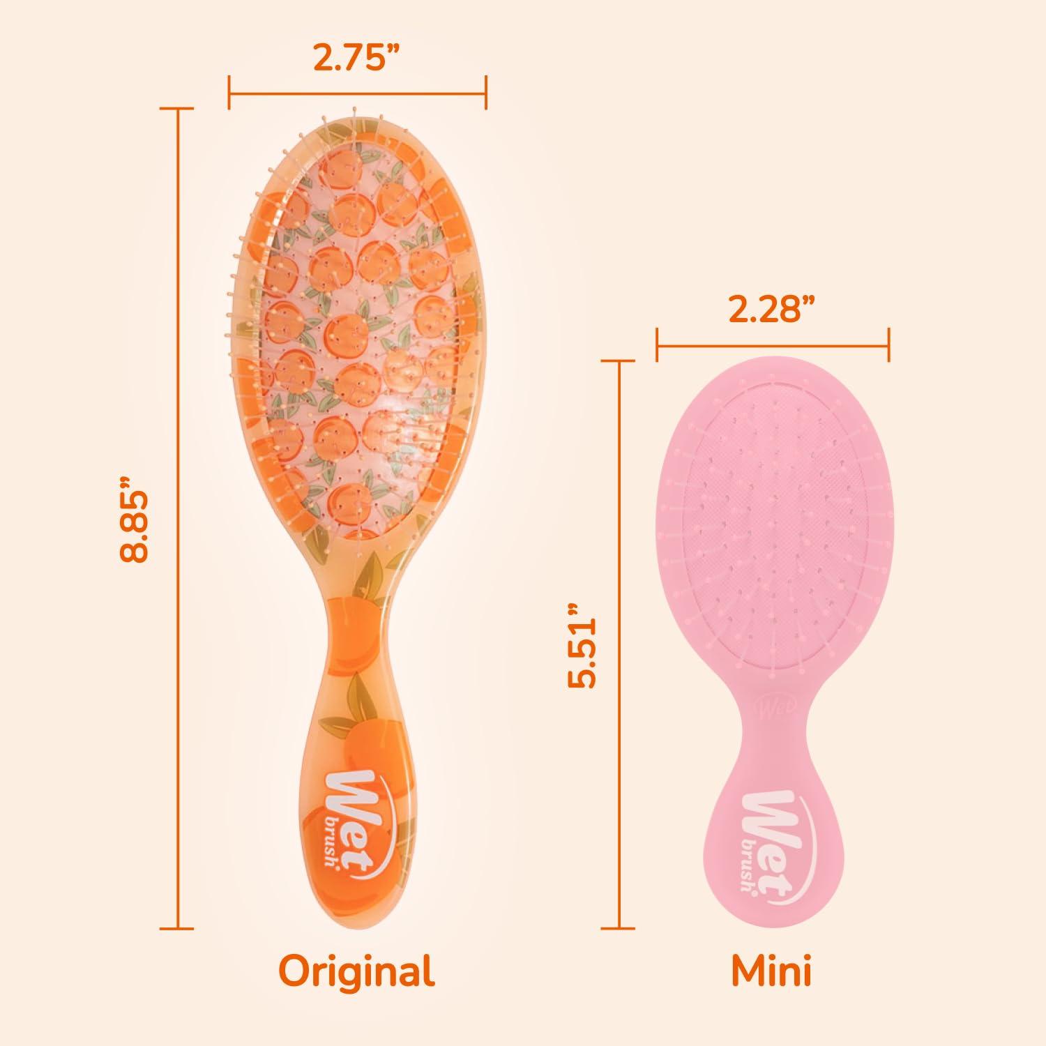 imageWet Brush Detangling Brush Original Detangler Brush Sky  Wet ampamp Dry TangleFree Hair Brush for Women ampamp Men  No Tangle Soft ampamp Flexible Bristles for Straight Curly ampamp Thick HairTutti Fruitti Peach