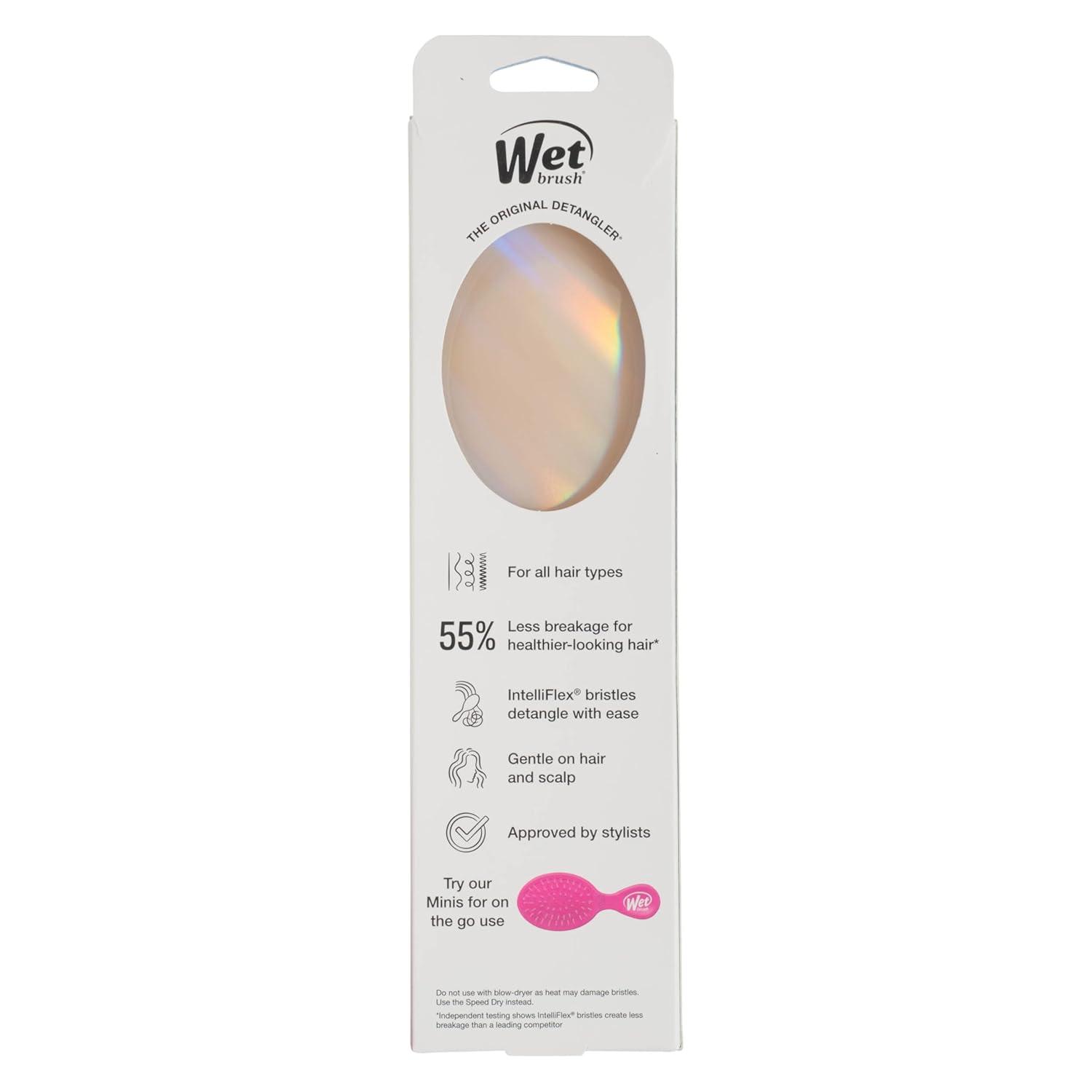 imageWet Brush Detangling Brush Original Detangler Brush Sky  Wet ampamp Dry TangleFree Hair Brush for Women ampamp Men  No Tangle Soft ampamp Flexible Bristles for Straight Curly ampamp Thick HairIridescence Cream