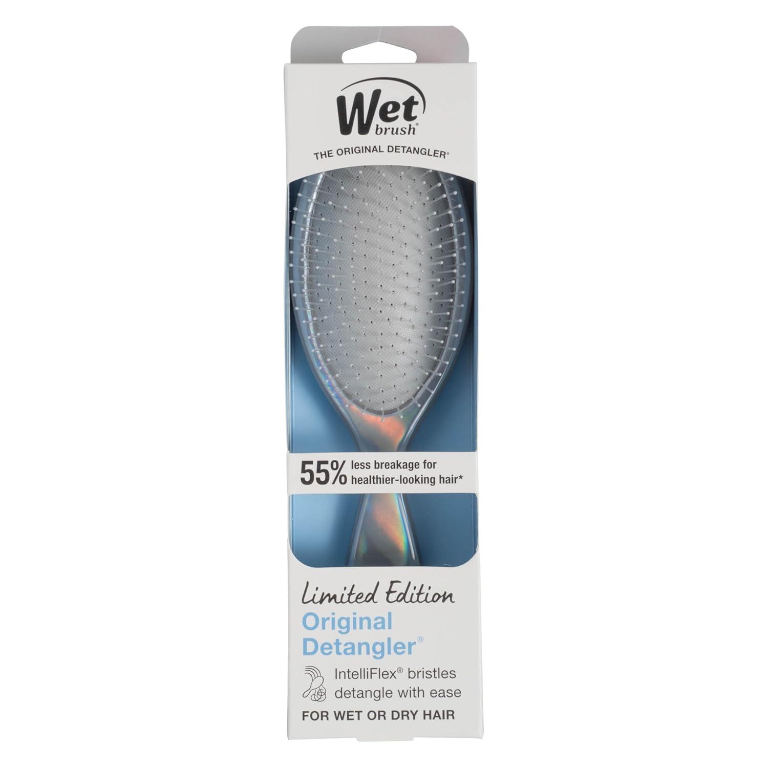 imageWet Brush Detangling Brush Original Detangler Brush Sky  Wet ampamp Dry TangleFree Hair Brush for Women ampamp Men  No Tangle Soft ampamp Flexible Bristles for Straight Curly ampamp Thick HairIridescence Chrome