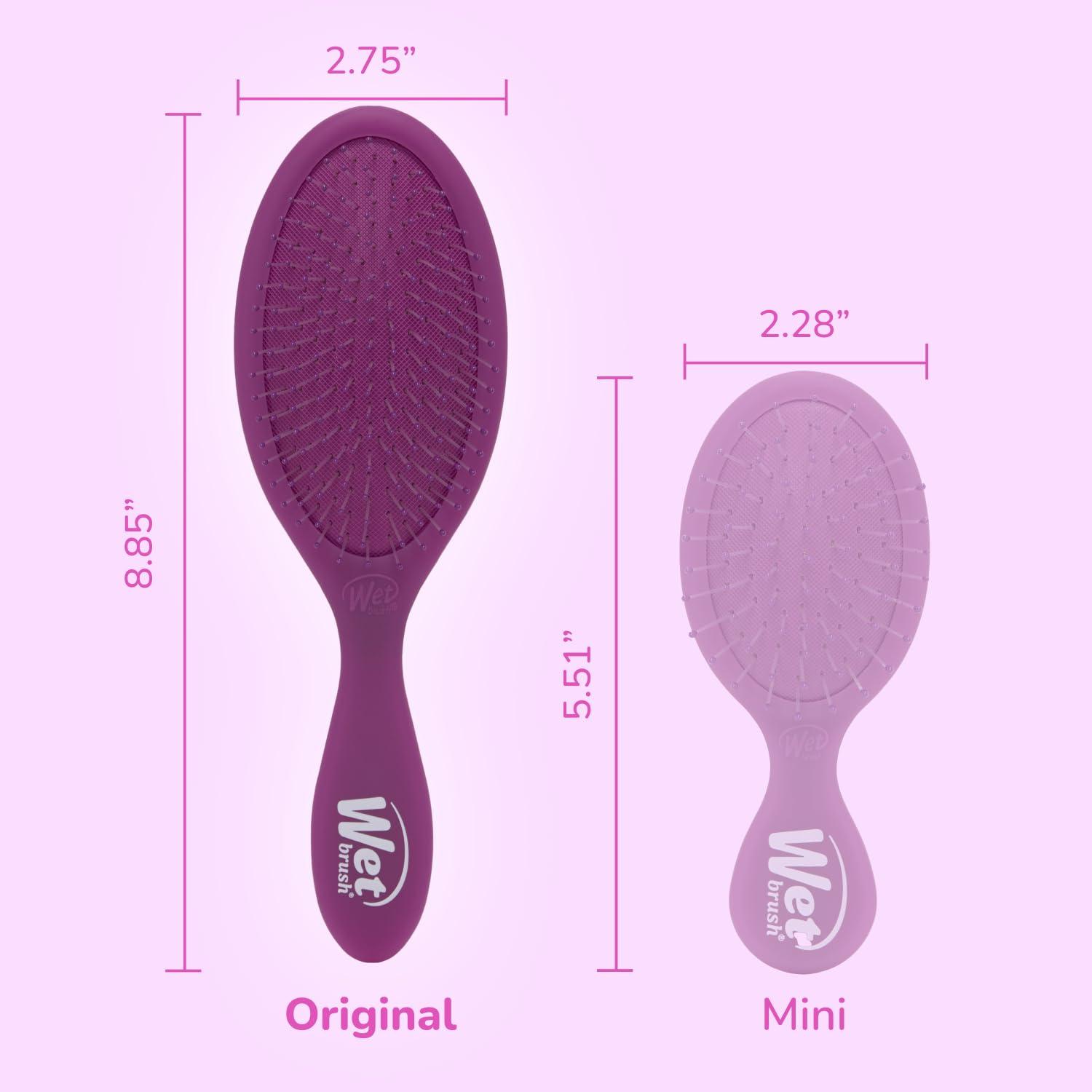 imageWet Brush Detangling Brush Original Detangler Brush Sky  Wet ampamp Dry TangleFree Hair Brush for Women ampamp Men  No Tangle Soft ampamp Flexible Bristles for Straight Curly ampamp Thick HairPurple Frost