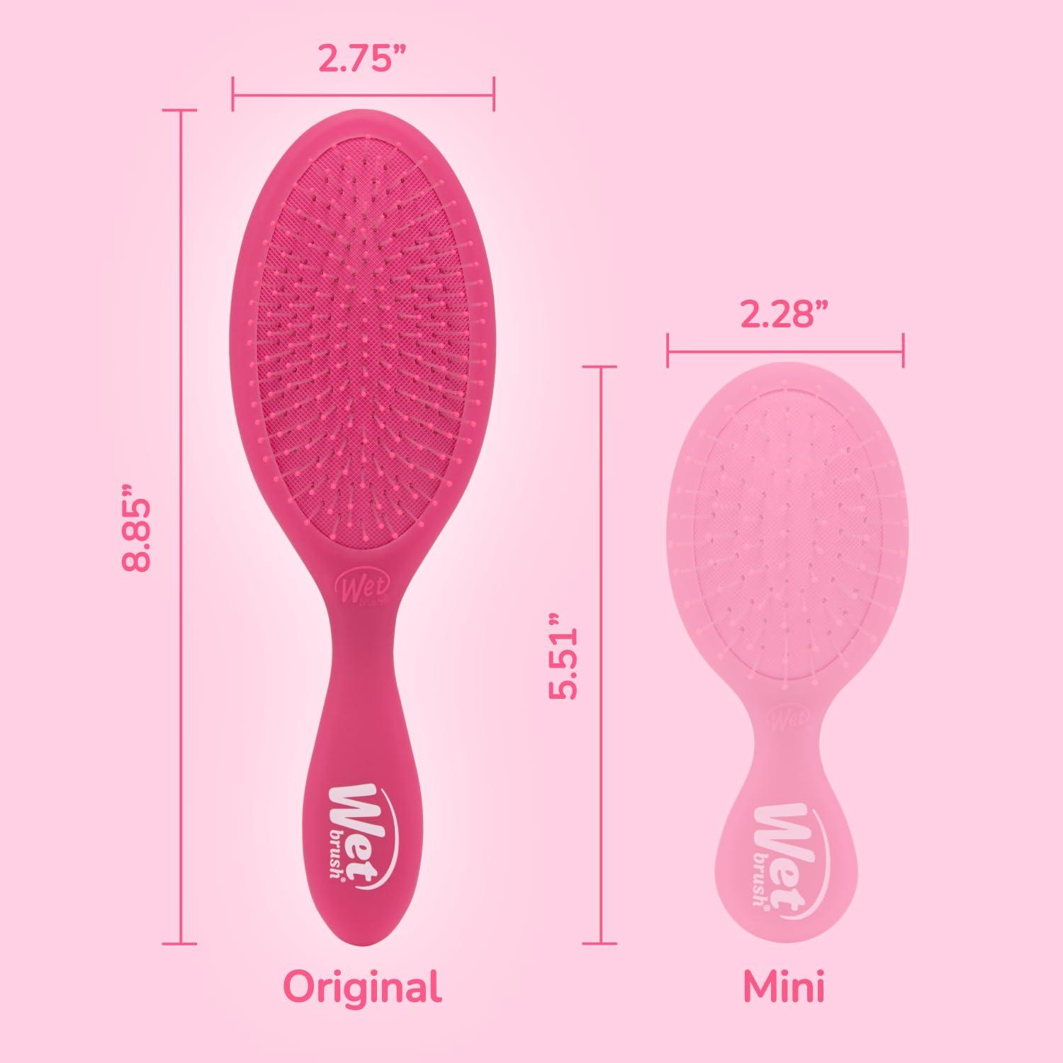 imageWet Brush Detangling Brush Original Detangler Brush Sky  Wet ampamp Dry TangleFree Hair Brush for Women ampamp Men  No Tangle Soft ampamp Flexible Bristles for Straight Curly ampamp Thick HairPink Frost