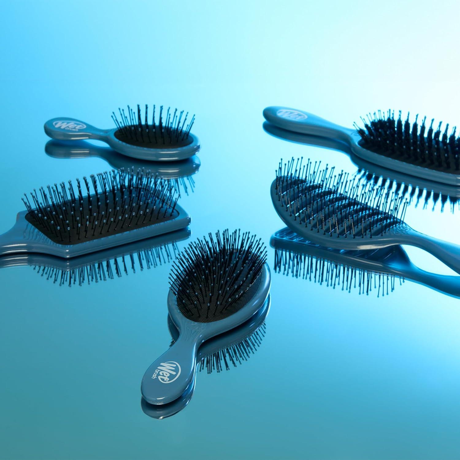 imageWet Brush Detangling Brush Original Detangler Brush Sky  Wet ampamp Dry TangleFree Hair Brush for Women ampamp Men  No Tangle Soft ampamp Flexible Bristles for Straight Curly ampamp Thick HairElemental Blue