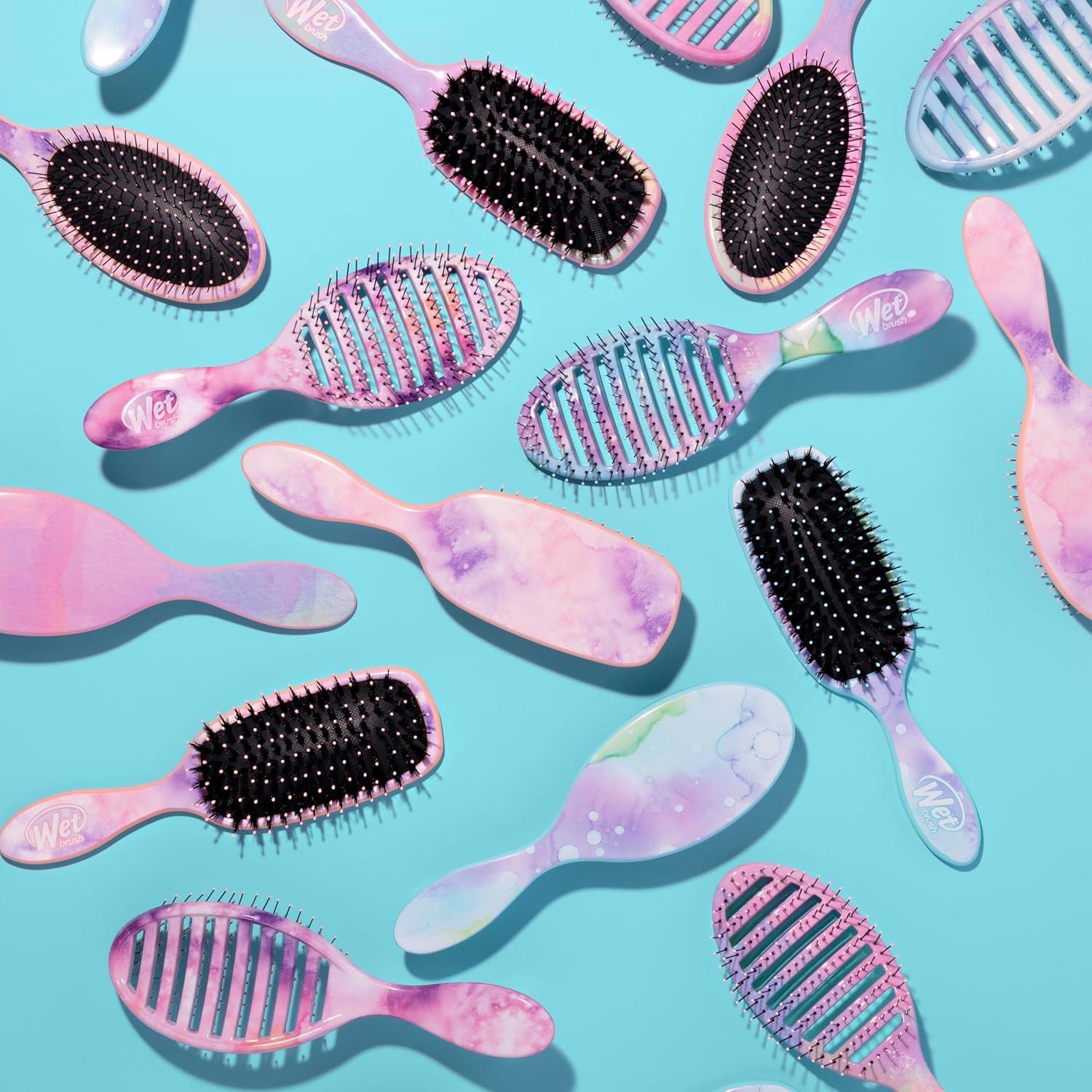 imageWet Brush Original Detangler Hair Brush Color Wash Stripes UltraSoft IntelliFlex Bristles  Detangling Hairbrush Glides Through Tangles For Wet Dry ampamp Damaged Hair Women ampamp MenColor Wash Splatter