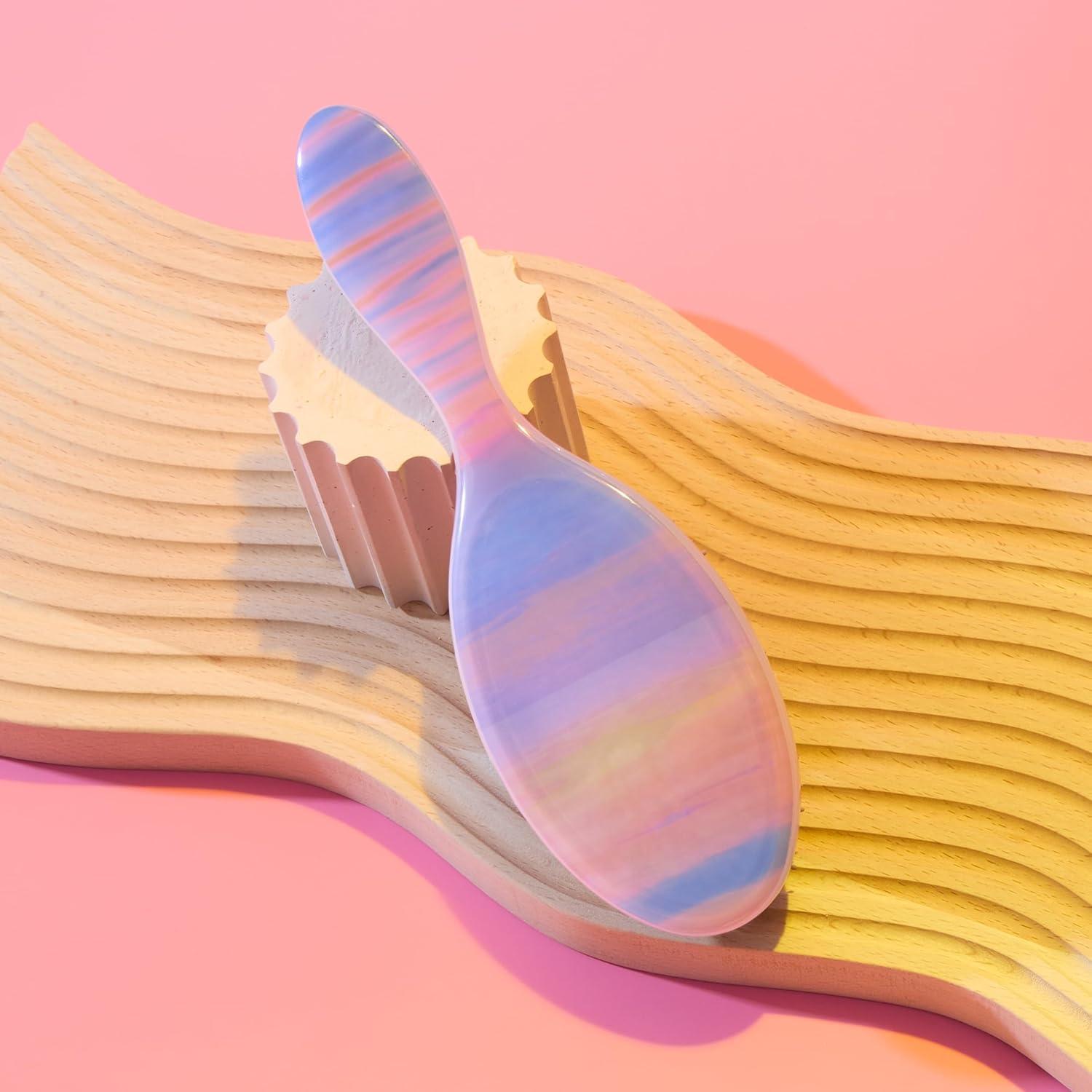 imageWet Brush Original Detangler Hair Brush Color Wash Stripes UltraSoft IntelliFlex Bristles  Detangling Hairbrush Glides Through Tangles For Wet Dry ampamp Damaged Hair Women ampamp MenDesert Purple