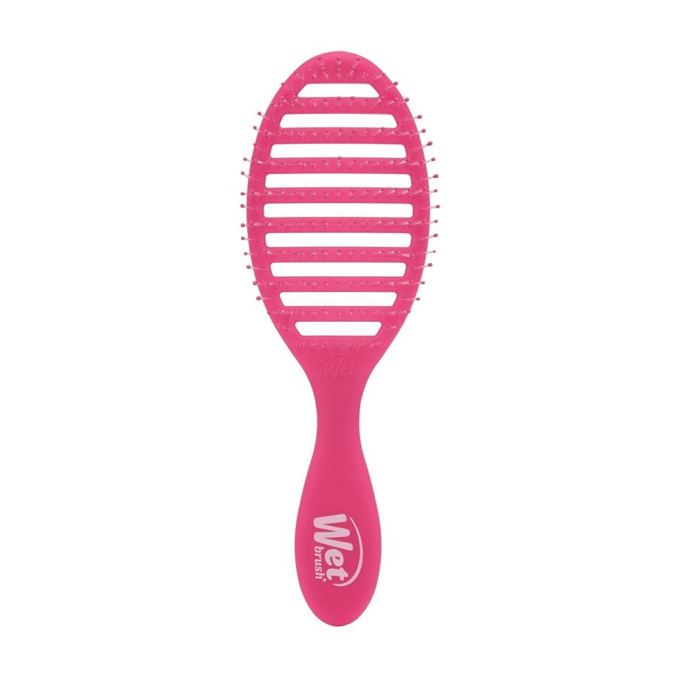 imageWet Brush Speed Dry Hair Brush  Watermark Color Wash  Vented Design and Ultra Soft HeatFlex Bristles Are Blow Dry Safe With Ergonomic Handle Manages Tangle and Uncontrollable Hair  PainFreeFrost Pink