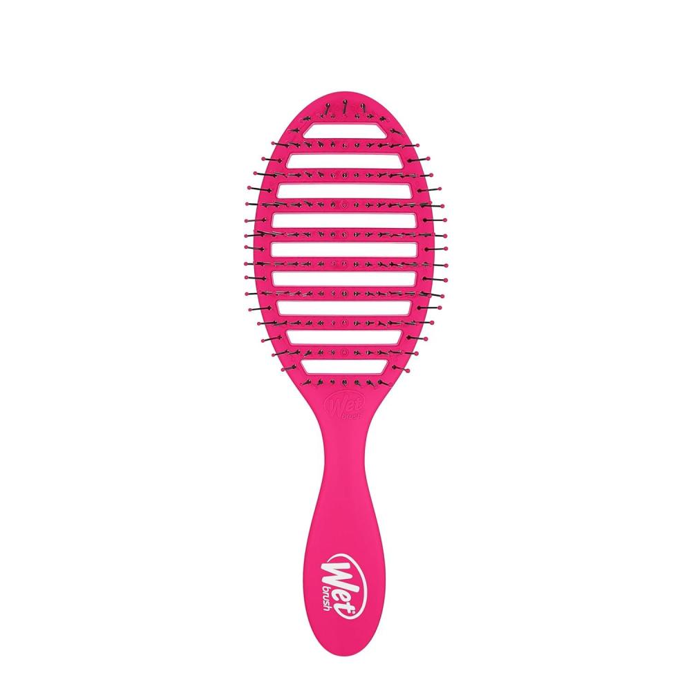 imageWet Brush Speed Dry Hair Brush  Watermark Color Wash  Vented Design and Ultra Soft HeatFlex Bristles Are Blow Dry Safe With Ergonomic Handle Manages Tangle and Uncontrollable Hair  PainFreePink