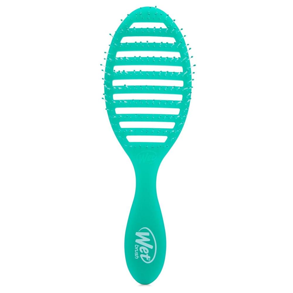 imageWet Brush Speed Dry Hair Brush  Watermark Color Wash  Vented Design and Ultra Soft HeatFlex Bristles Are Blow Dry Safe With Ergonomic Handle Manages Tangle and Uncontrollable Hair  PainFreeSummer Green Juice
