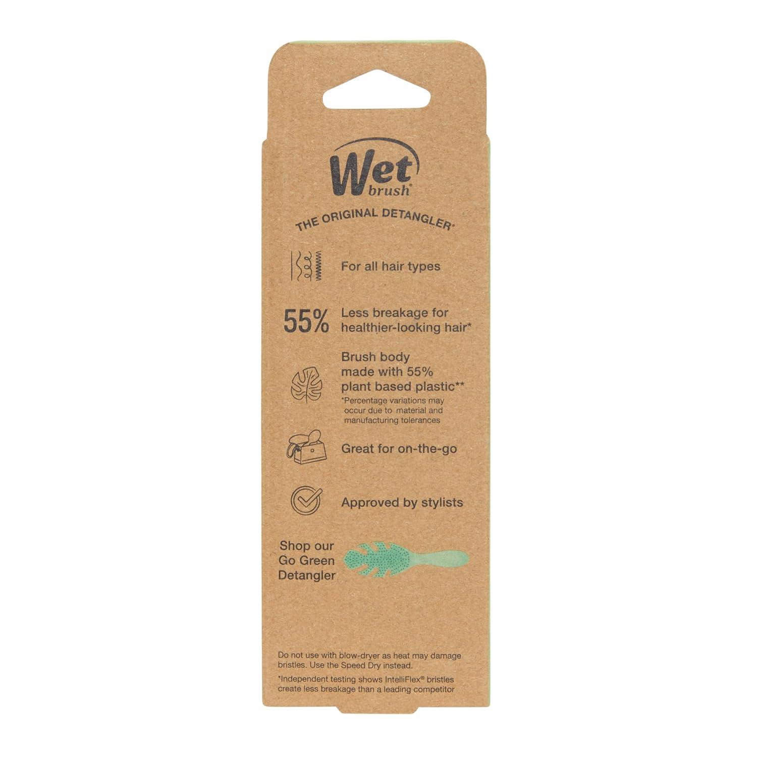 imageWet Brush Go Green Mini Detangler Green  Detangling Travel Hair Brush  UltraSoft IntelliFlex Bristles Glide Through Tangles ampamp Gently Loosens Knots While Minimizing Pain Split Ends ampamp BreakagePink