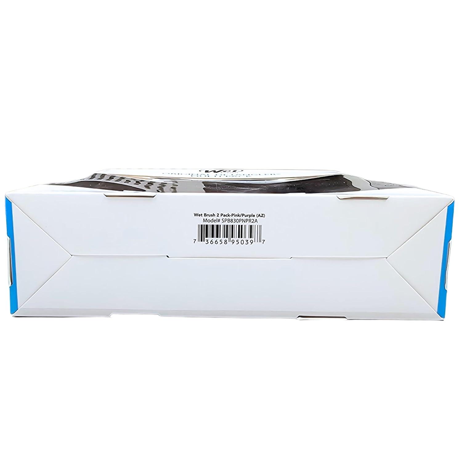 imageWet Brush Original Detangler Hair Brush Amazon Exclusive Aqua UltraSoft IntelliFlex BristlesDetangling Hairbrush Glides Through Tangles  All Hair Types Wet ampamp Dry Hair  Women ampamp Men Pack of 2PinkPurple