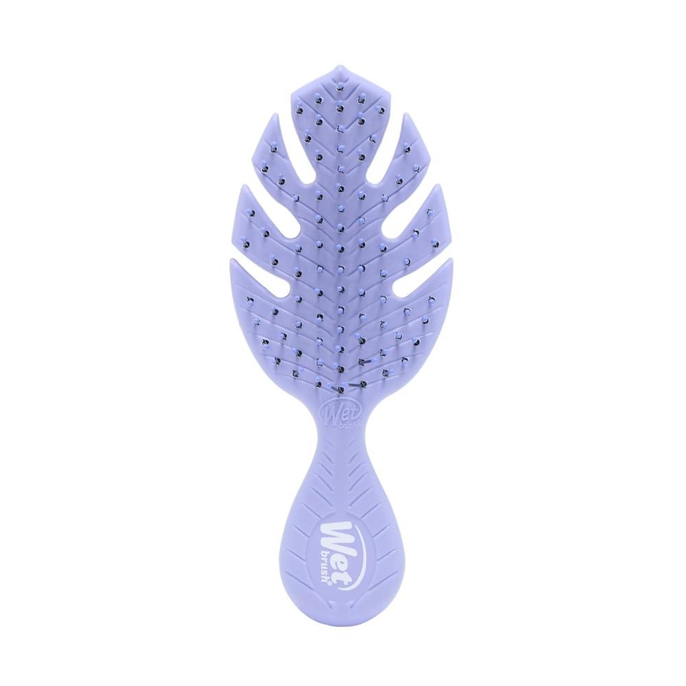 imageWet Brush Go Green Mini Detangler Green  Detangling Travel Hair Brush  UltraSoft IntelliFlex Bristles Glide Through Tangles ampamp Gently Loosens Knots While Minimizing Pain Split Ends ampamp BreakagePurple