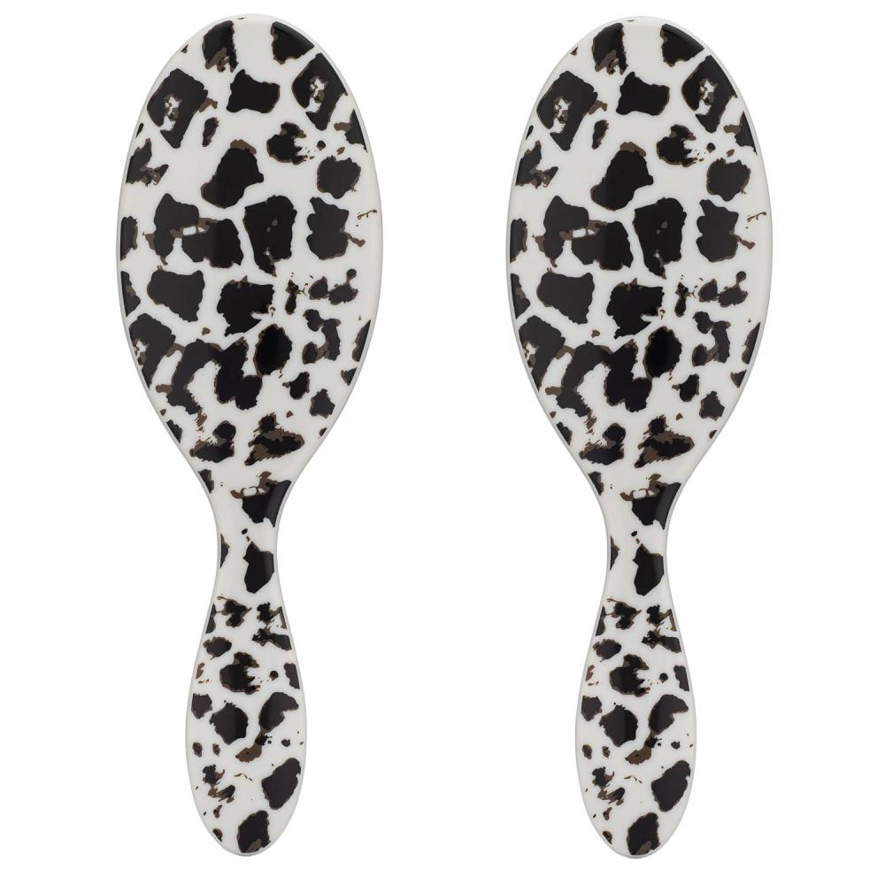 imageWet Brush Original Detangler Hair Brush Amazon Exclusive Aqua UltraSoft IntelliFlex BristlesDetangling Hairbrush Glides Through Tangles  All Hair Types Wet ampamp Dry Hair  Women ampamp Men Pack of 2Tan Leopard