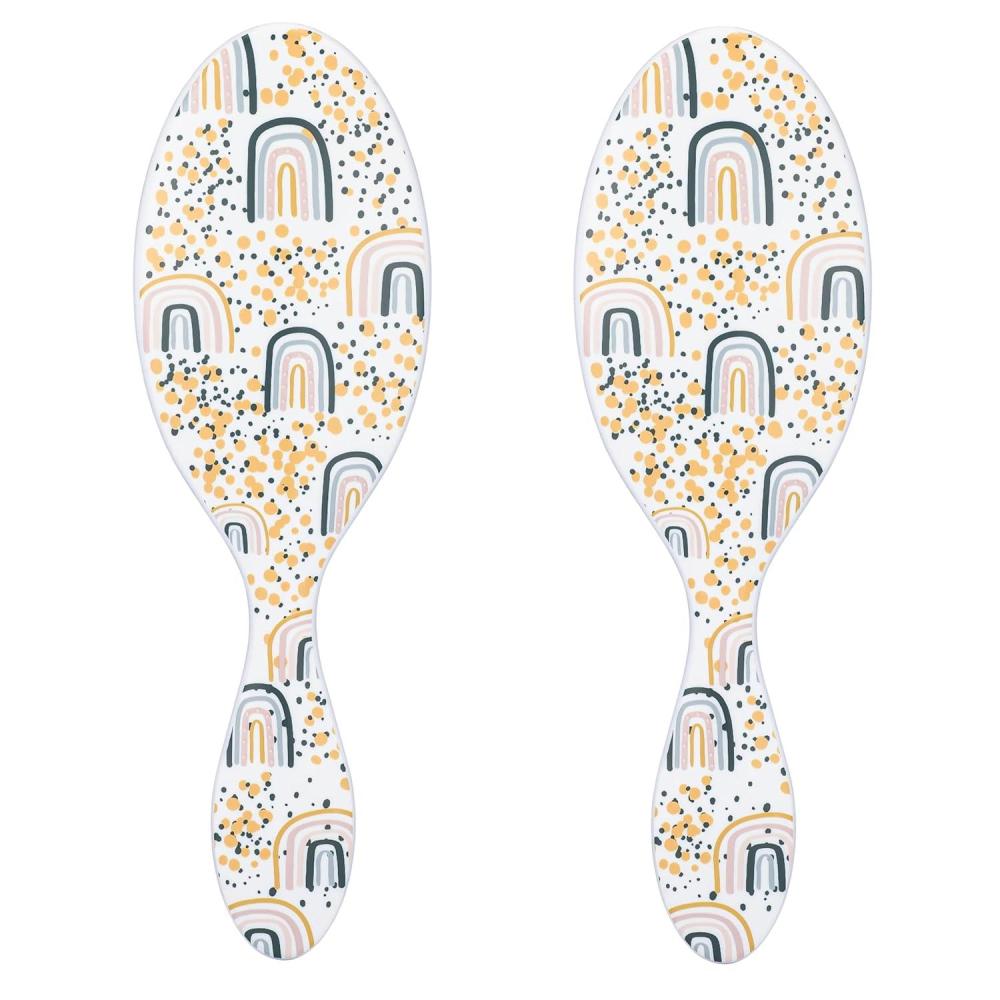 imageWet Brush Original Detangler Hair Brush Amazon Exclusive Aqua UltraSoft IntelliFlex BristlesDetangling Hairbrush Glides Through Tangles  All Hair Types Wet ampamp Dry Hair  Women ampamp Men Pack of 2Rainbows