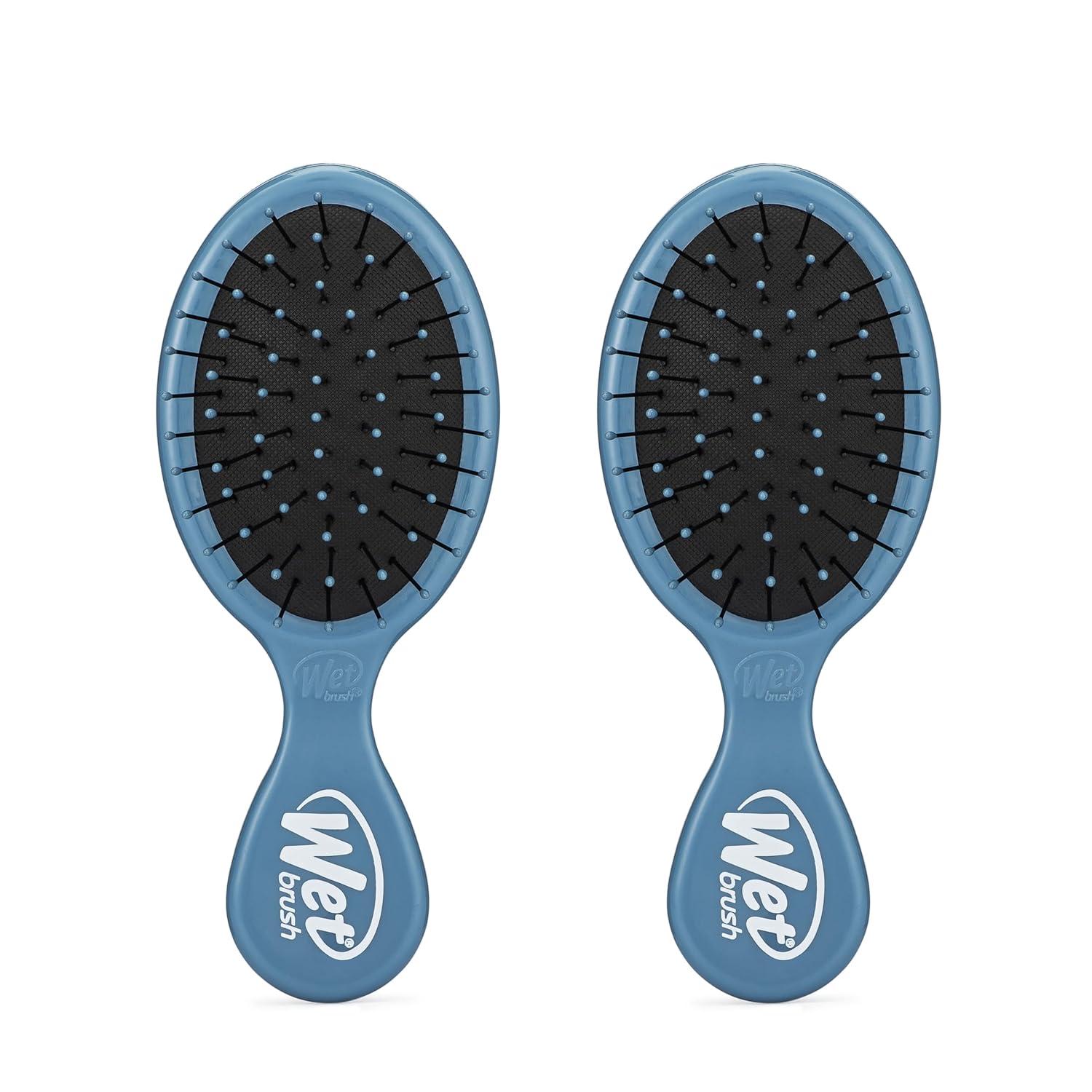imageWet Brush Squirt Detangling Brush Sky Mini Detangler No Tangle UltraSoft IntelliFlex Bristles Wet ampamp Dry Styling Hairbrush for Women ampamp Men All Hair TypesElemental Blue
