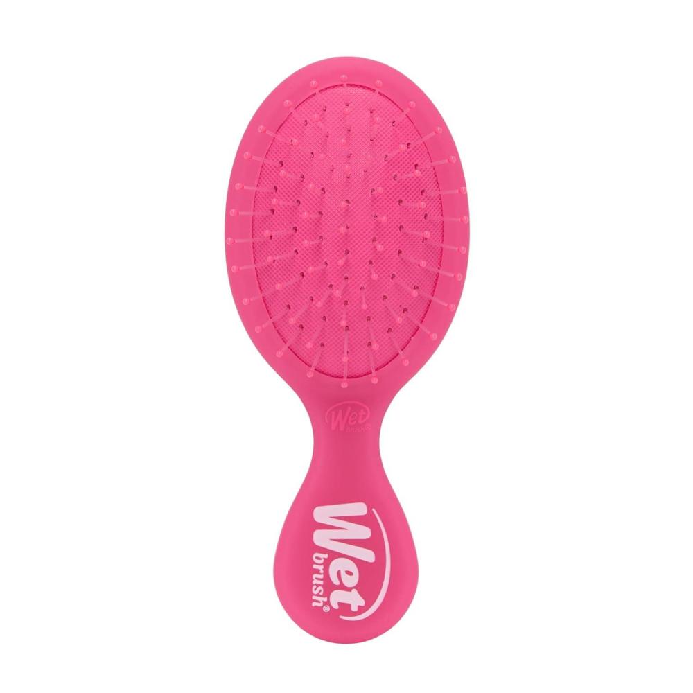 imageWet Brush Mini Detangler Hair Brush Black Frost Detangling Travel Hairbrush UltraSoft IntelliFlex Bristles Glide Through Tangles with Ease PainFree All Hair TypesPink Frost