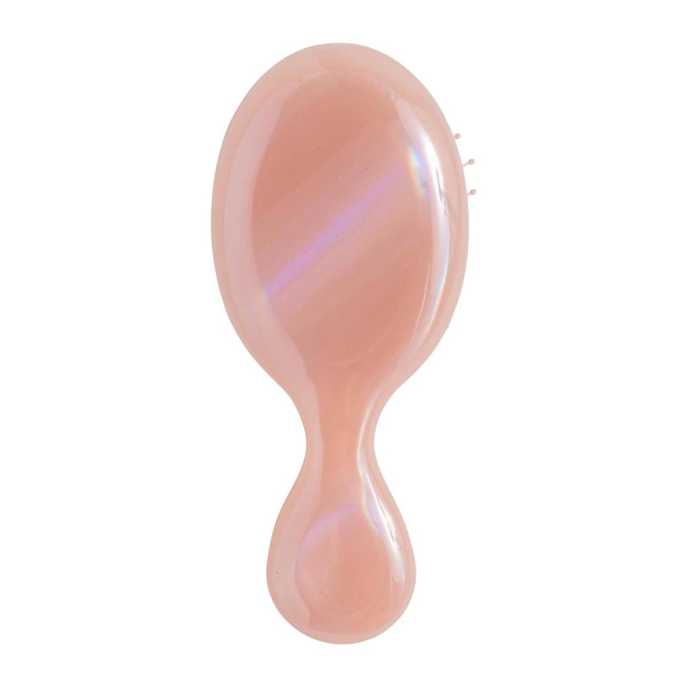imageWet Brush Mini Detangler Hair Brush Chrome Iridescence Icon Detangling Travel Hairbrush UltraSoft IntelliFlex Bristles Glide Through Tangles with Ease PainFree All Hair Types Limited EditionBronze