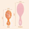 Wet Brush Mini Detangler Hair Brush, Lemon (Tutti Fruitti), Detangling Travel Hairbrush, Ultra-Soft IntelliFlex Bristles Glide Through Tangles with Ease, Pain-Free, All Hair Types, Limited Edition(Peach)