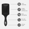 Wet Brush Paddle Detangler Hair Brush, Amazon Exclusive Aqua, Ultra-Soft IntelliFlex Bristles with AquaVent Design, Great For Treatment & Mask Application, Women, Men, Wet, Dry and Damaged Hair(Black Frost)