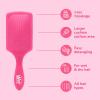 Wet Brush Paddle Detangler Hair Brush, Amazon Exclusive Aqua, Ultra-Soft IntelliFlex Bristles with AquaVent Design, Great For Treatment & Mask Application, Women, Men, Wet, Dry and Damaged Hair(Pink Frost)