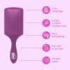 Wet Brush Paddle Detangler Hair Brush, Amazon Exclusive Aqua, Ultra-Soft IntelliFlex Bristles with AquaVent Design, Great For Treatment & Mask Application, Women, Men, Wet, Dry and Damaged Hair(Purple Frost)