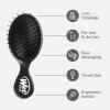 Wet Brush Squirt Detangling Brush, Sky, Mini Detangler, No Tangle Ultra-Soft IntelliFlex Bristles, Wet & Dry Styling Hairbrush for Women & Men, All Hair Types(Black)