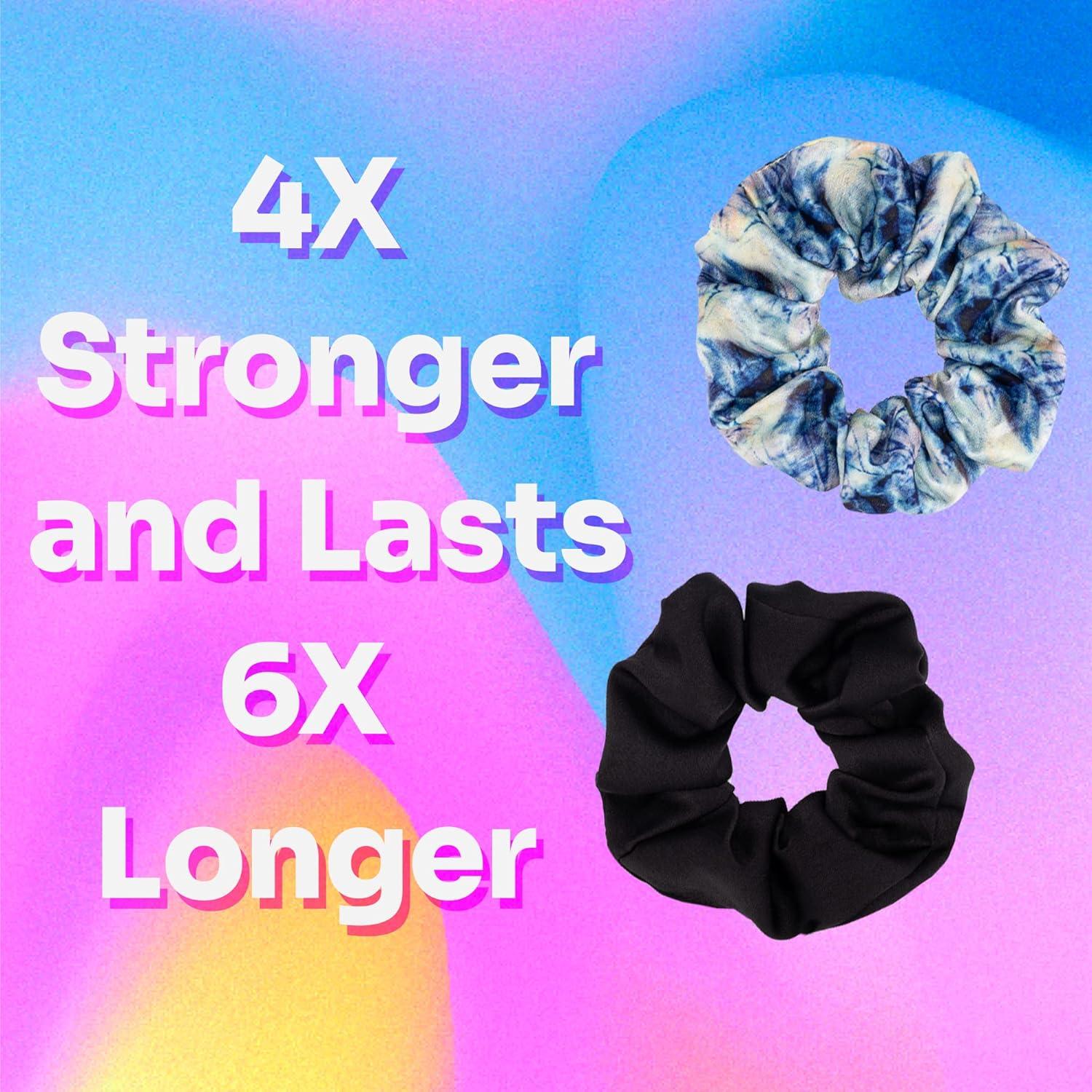 imageWet Brush Coil Hair Scrunchies for Women ampamp Girls 2 Count Purple ampamp Black Suitable for All Hair Types PainFree Accessories Long Lasting Braids Ponytails and MoreCoil Scrunchies Blue Tie DyeBlack