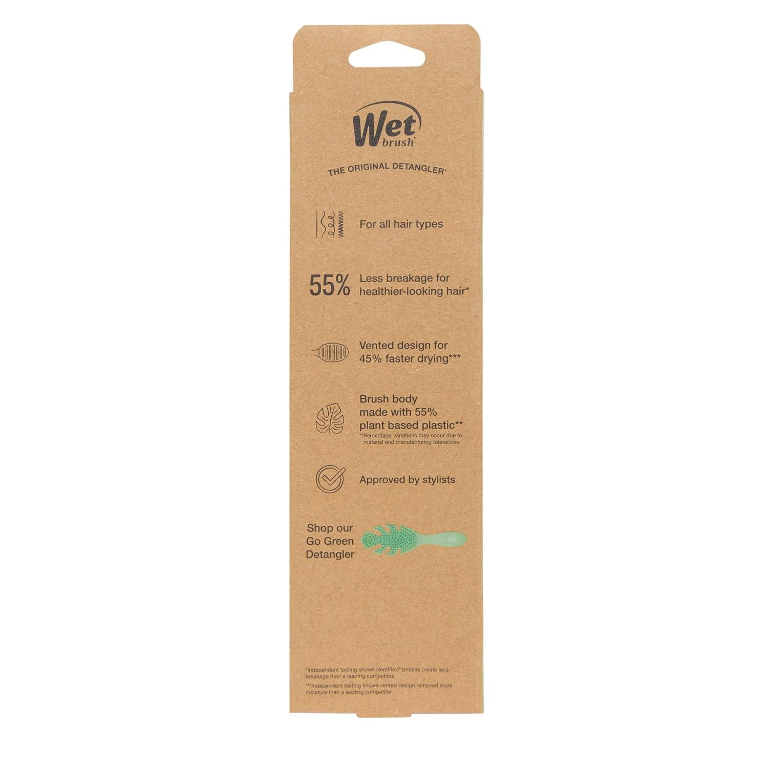 imageWet Brush Go Green Speed Dry Hair Brush Green  Vented Design ampamp Ultra Soft HeatFlex Bristles  Ergonomic Handle Manages Tangle ampamp Uncontrollable Hair  PainFree Hair AccessoriesGreen