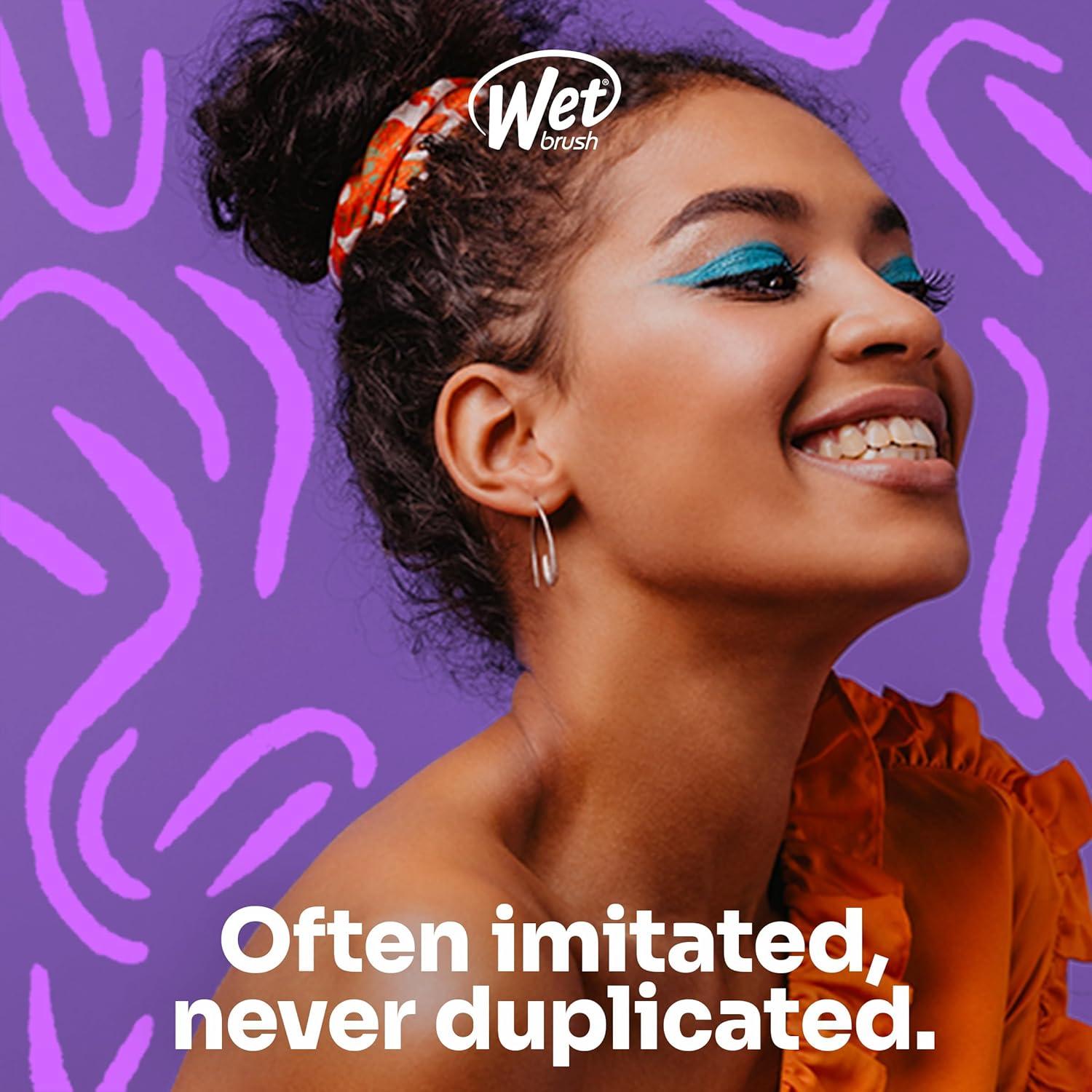 imageWet Brush Thick Hair Detangling Brush Pink UltraSoft IntelliFlex Bristles Glide Through Tangles With Ease PainFree Detangler for All Hair Types Wet ampamp DryBlack