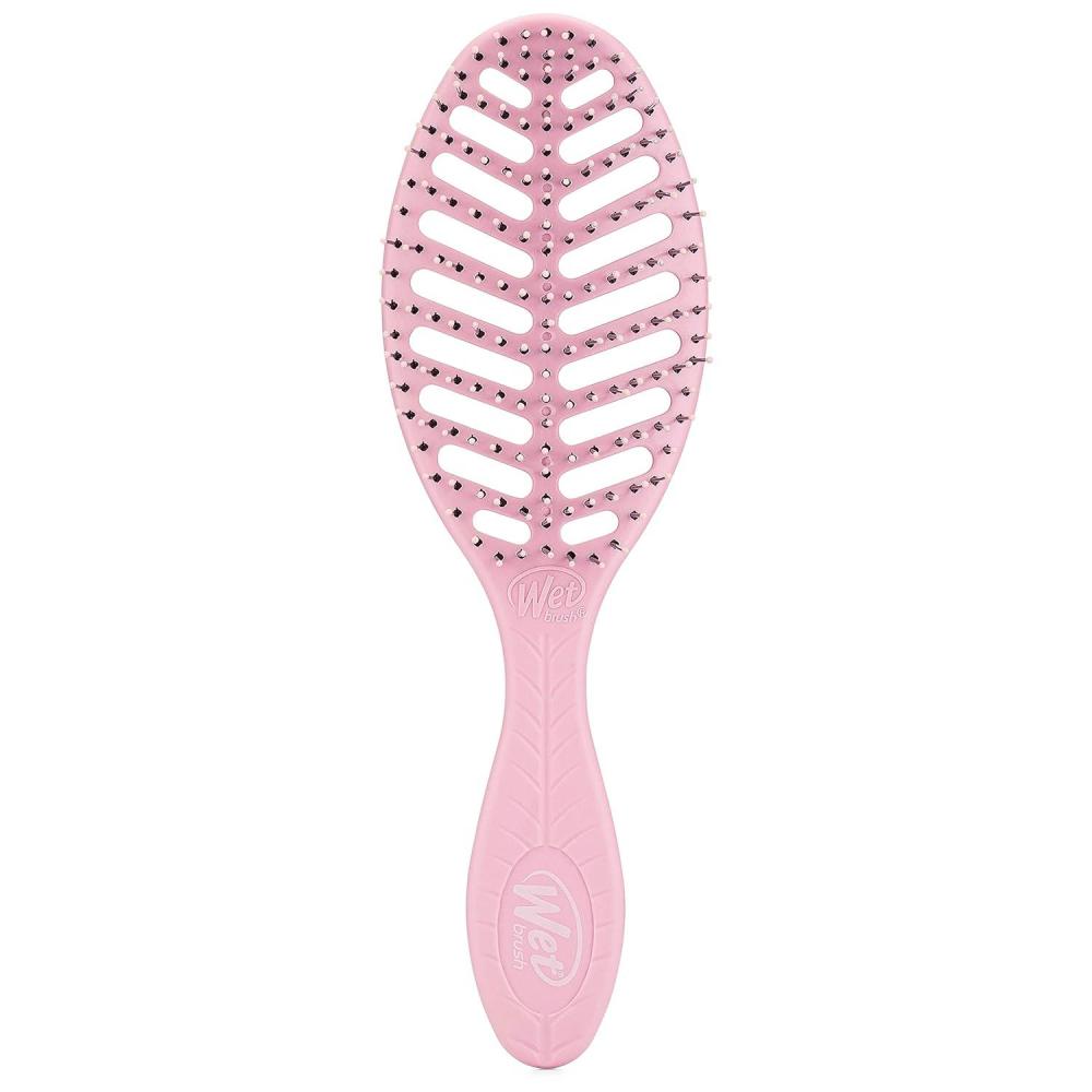imageWet Brush Go Green Speed Dry Hair Brush Green  Vented Design ampamp Ultra Soft HeatFlex Bristles  Ergonomic Handle Manages Tangle ampamp Uncontrollable Hair  PainFree Hair AccessoriesPink