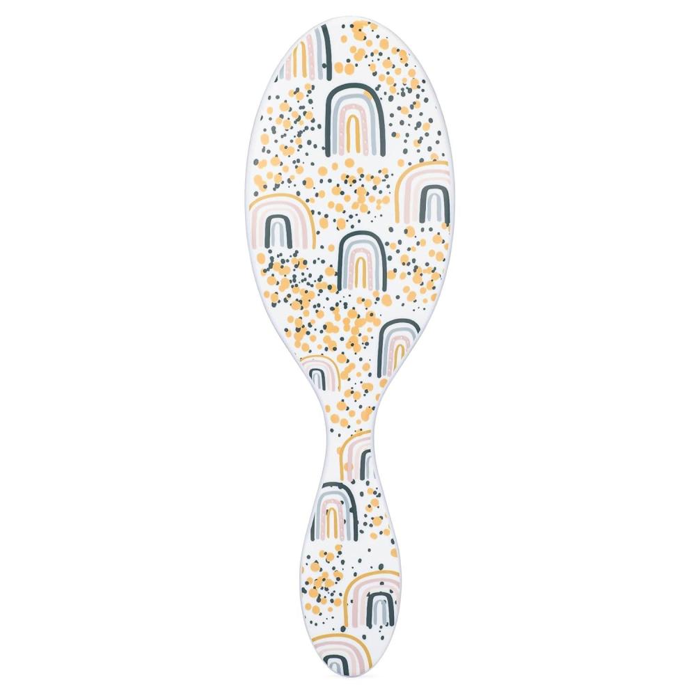 imageWet Brush Kids Detangler Hair Brushes  Stars  Midi Detangling Brush With UltraSoft IntelliFlex Bristles Glide Through Tangles With Ease  PainFree Comb For All Hair TypesRainbows