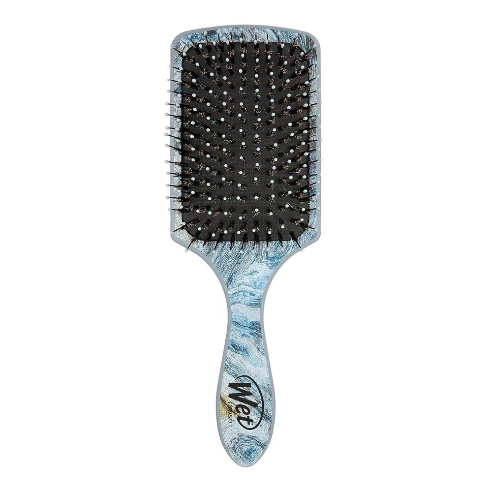 imageWet Brush Paddle Hair BrushTraditional WoodUltraSoft IntelliFlexDetangling Bristles with AquaVentDesignForSpreading HairTreatmentsEvenlyPainFree Hair Brush For Women ampamp MenShine Traditional WoodDistressed Wood