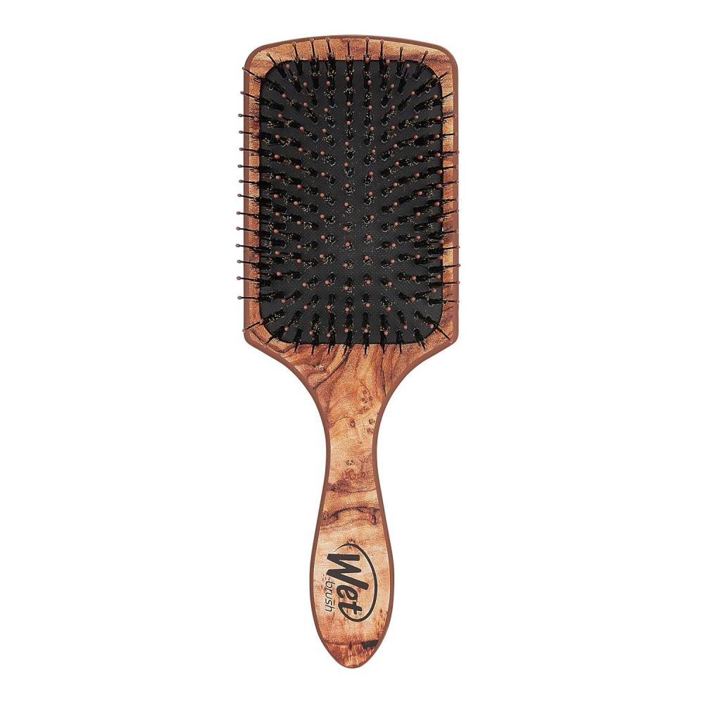 imageWet Brush Paddle Hair BrushTraditional WoodUltraSoft IntelliFlexDetangling Bristles with AquaVentDesignForSpreading HairTreatmentsEvenlyPainFree Hair Brush For Women ampamp MenShine Traditional WoodTraditional Wood