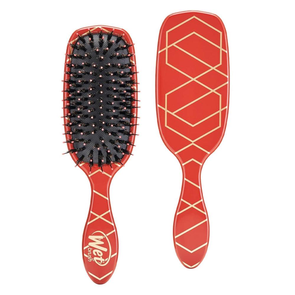 imageWet Brush Pet Hair Brush Smooth Shiny Fur Dog and Cat Hairbrush DeShedding Comb ampamp Dematting Tool for Grooming Long or ShortHaired Dogs TangleFree for Less Pulling ampamp Tugging TealTerracotta