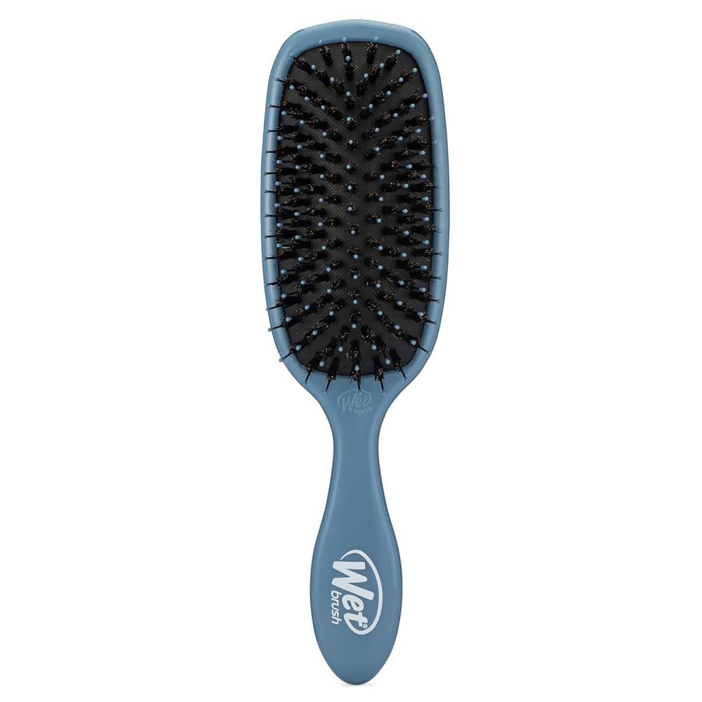 imageWet Brush Smooth Styler Hair Brush Pink Frost Exclusive Ultrasoft IntelliFlex Bristles Synthetic Boar Bristles Shiny And Smooth For All Hair Types For Women Men Wet And DryElemental Blue
