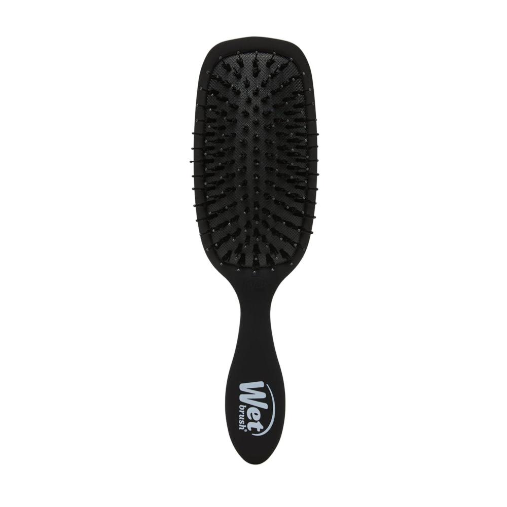 imageWet Brush Smooth Styler Hair Brush Pink Frost Exclusive Ultrasoft IntelliFlex Bristles Synthetic Boar Bristles Shiny And Smooth For All Hair Types For Women Men Wet And DryBlack Frost