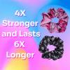 Wet Brush Coil Hair Scrunchies for Women & Girls, 2 Count, Purple & Black, Suitable for All Hair Types, Pain-Free Accessories Long Lasting Braids, Ponytails and More(Coil Scrunchies Purple/Black)