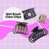 Wet Brush Fashion Claw Clips, Assorted Sizes – 4-Pack, Sunset Pink – Great for Easily Pulling Up Your Hair – Pain-Free Hair Accessories for Women, Men, Boys and Girls(Neutral)