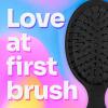 Wet Brush Mini Detangler Hair Brush Frost Kit, Ultra-Soft IntelliFlex Bristles, Detangling Brush Glides Through Tangles For All Hair Types (Wet Dry & Damaged), 1 Hairbrush & 3 Elastics