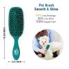 Wet Brush Pet Hair Brush, Smooth, Shiny Fur, Dog and Cat Hairbrush, De-Shedding Comb & Dematting Tool for Grooming Long or Short-Haired Dogs, Tangle-Free for Less Pulling & Tugging, Teal(Teal)