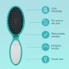 Wet Brush Pop Go Detangler, Blue Teal – Foldable, On-The-Go Design, Travel Brush, Ultrasoft IntelliFlex Bristles, Detangling Hairbrush, Built-In Mirror Handle, Wet & Dry, All Hair Types (Pack of 2)(Teal)