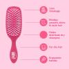 Wet Brush Smooth Styler Hair Brush, Pink Frost, Exclusive Ultra-soft IntelliFlex Bristles, Synthetic Boar Bristles, Shiny And Smooth, For All Hair Types, For Women, Men, Wet And Dry(Pink Frost)