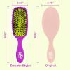 Wet Brush Smooth Styler Hair Brush, Pink Frost, Exclusive Ultra-soft IntelliFlex Bristles, Synthetic Boar Bristles, Shiny And Smooth, For All Hair Types, For Women, Men, Wet And Dry(Purple)