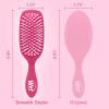 Wet Brush Smooth Styler Hair Brush, Pink Frost, Exclusive Ultra-soft IntelliFlex Bristles, Synthetic Boar Bristles, Shiny And Smooth, For All Hair Types, For Women, Men, Wet And Dry(Pink Frost)