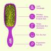 Wet Brush Smooth Styler Hair Brush, Pink Frost, Exclusive Ultra-soft IntelliFlex Bristles, Synthetic Boar Bristles, Shiny And Smooth, For All Hair Types, For Women, Men, Wet And Dry(Purple)