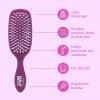 Wet Brush Smooth Styler Hair Brush, Pink Frost, Exclusive Ultra-soft IntelliFlex Bristles, Synthetic Boar Bristles, Shiny And Smooth, For All Hair Types, For Women, Men, Wet And Dry(Purple Frost)