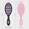 Wet Brush Speed Dry Hair Brush – Pink – Vented Design and Ultra Soft HeatFlex Bristles Are Blow Dry Safe With Ergonomic Handle Manages Tangle and Uncontrollable Hair – Pain-Free (Pack of 2)(Black / Purple)