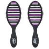 Wet Brush Speed Dry Hair Brush – Pink – Vented Design and Ultra Soft HeatFlex Bristles Are Blow Dry Safe With Ergonomic Handle Manages Tangle and Uncontrollable Hair – Pain-Free (Pack of 2)(Black / Purple)