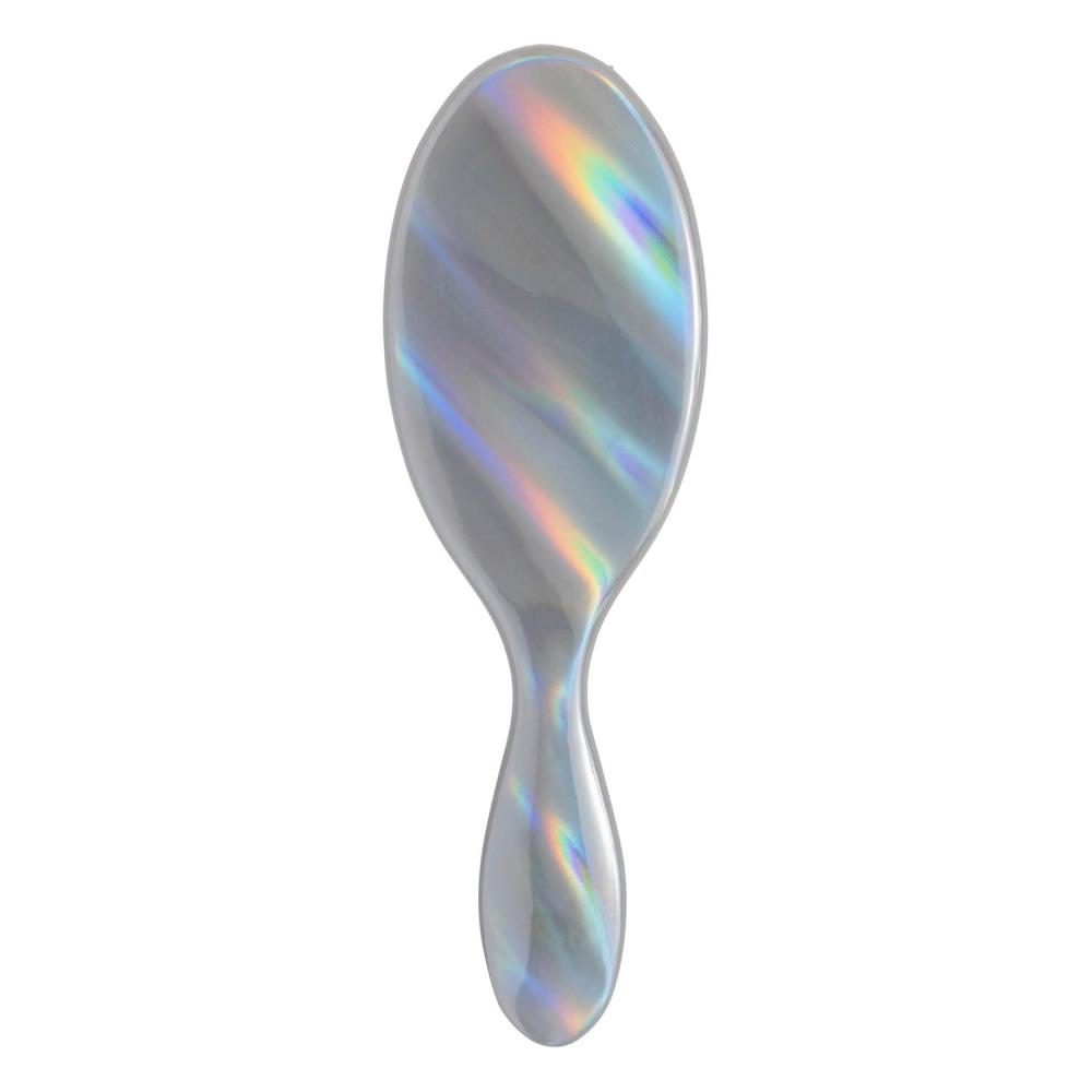 imageWet Brush Original Detangler Hair Brush Soft Flexible Bristles Gently Detangle All Hair Types Works on Wet or Dry Strands Ergonomic Handle Reduces Breakage Limited Edition Prismatic Glow GreenIridescence Chrome